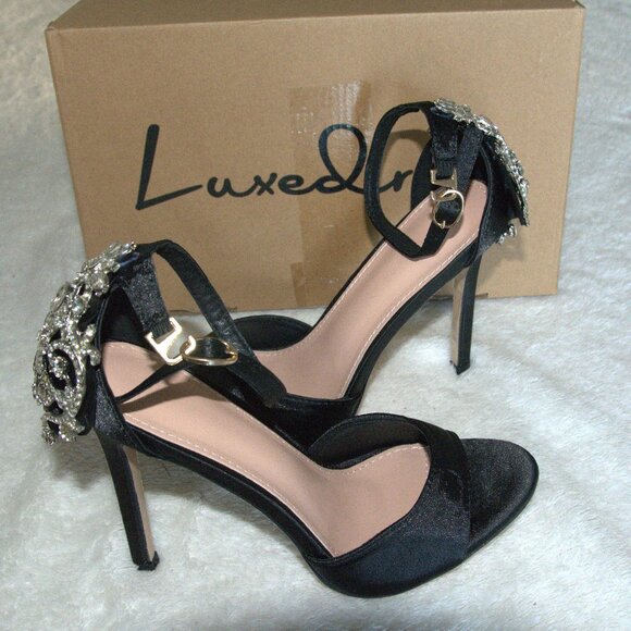 Luxedress Strappy Stilleto Sandals Women's sz 38 - Picture 1 of 7